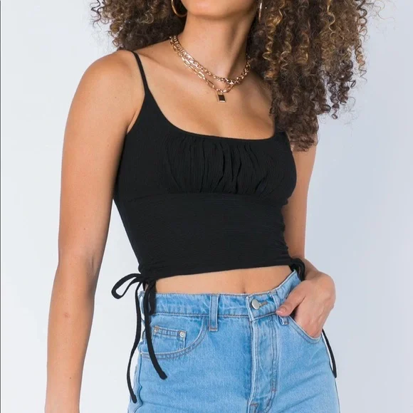 Princess Polly Areia Black Top, US 4 - Picture 1 of 7